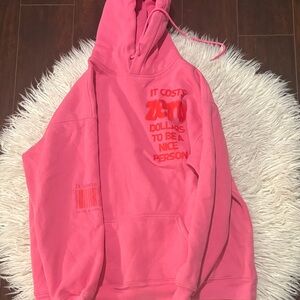 Mayfair It cost 0 dollars to be a nice person graphic hoodie